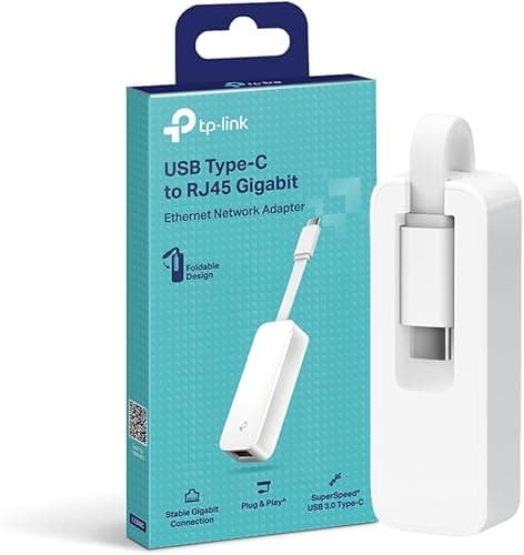 TP-Link UE300C - Adaptador USB-C a Ethernet, Puerto Gigabit 10/100/1000Mpbs, USB 3.0, Plug & Play, Ultra Compacto, Compatible con Windows, MacOS, Linux, Chrome OS